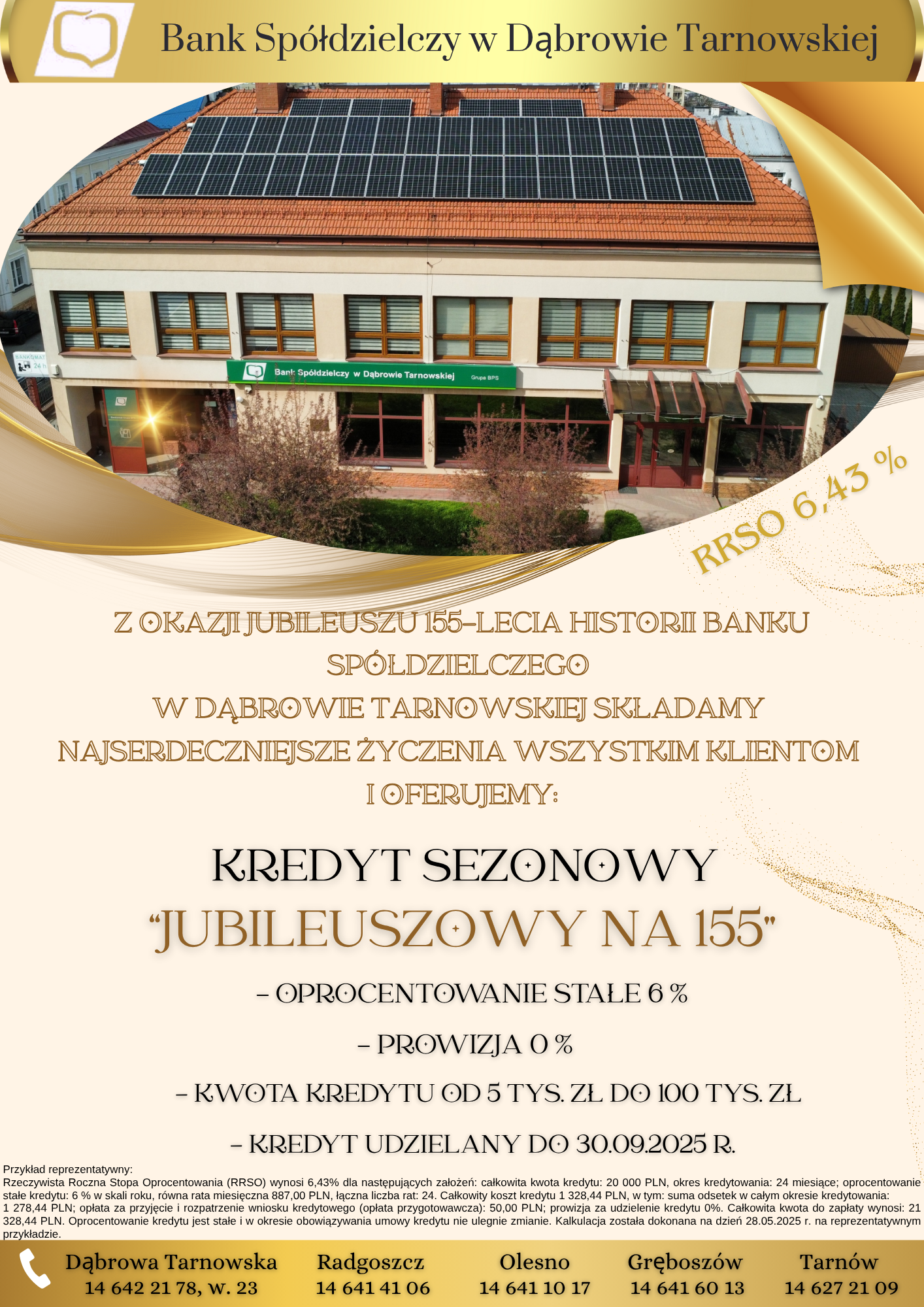 ulotka-jubileusz-155-lecia-banku-spoldzielczego-w-dabrowie-tarnowskiej